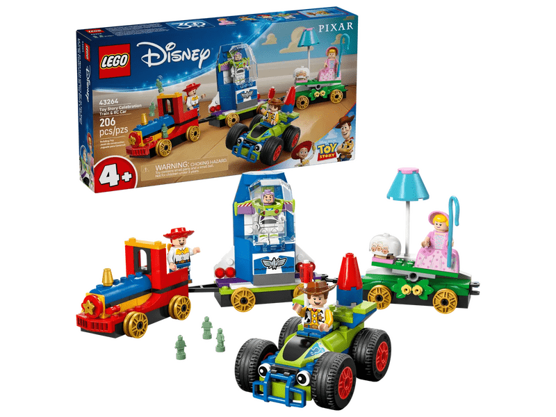 LEGO® Disney i Pixar Priča o igračkama Blagdanski vlak i trkaći automobil na daljinsko upravljanje (43264)
