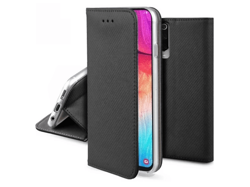 Gigapack Motorola Edge 50 Pro 5G Bőr hatású flip tok, fekete (GP-157083)