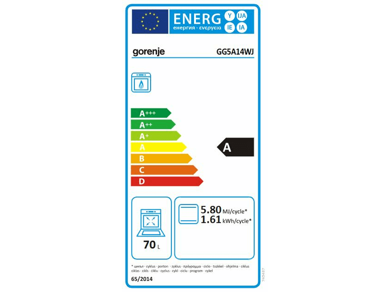Gorenje GG5A14WJ Gáztűzhely