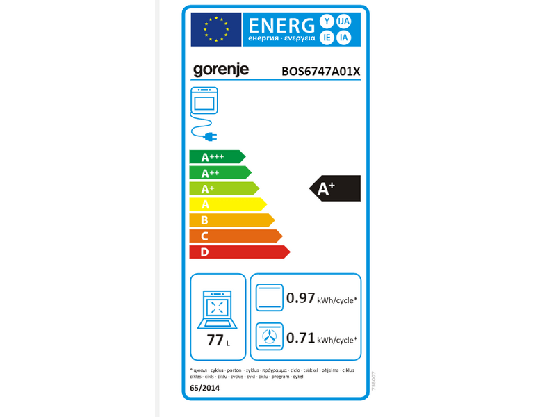 Gorenje BOS6747A01X Beépíthető sütő