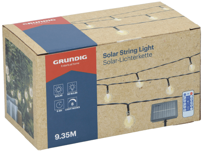 Grundig Solar fényfüzér, 50 db-os, melegfehér