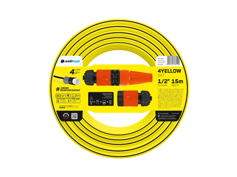 Cellfast Yellow Set 4 rétegű locsolótömlő 1/2