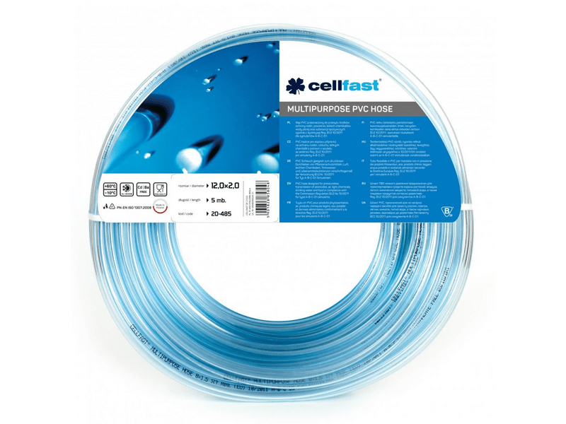 Cellfast Technikai PVC tömlő, 12x2mm, 5m (20-485)