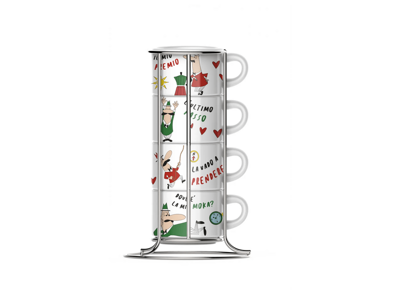 Bialetti Cappuccino csésze szett állvánnyal, 4 db (TAZZ203)