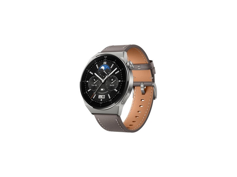 Huawei Watch GT 3 Pro Okosóra, 46mm, Szürke bőrszíj