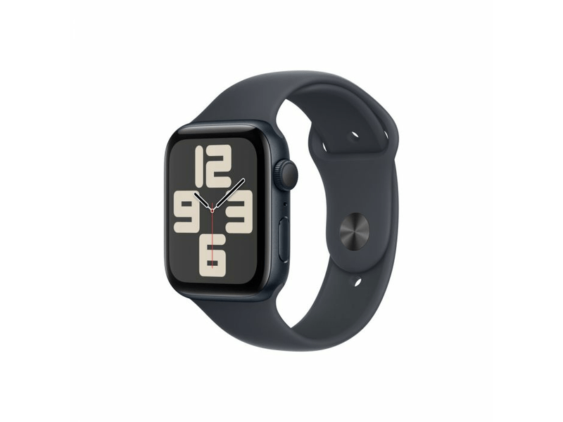 Apple Watch SE (2024) GPS – 40 mm-es éjfekete alumíniumtok, éjfekete sportszíj - M/L (MXE93QH/A)