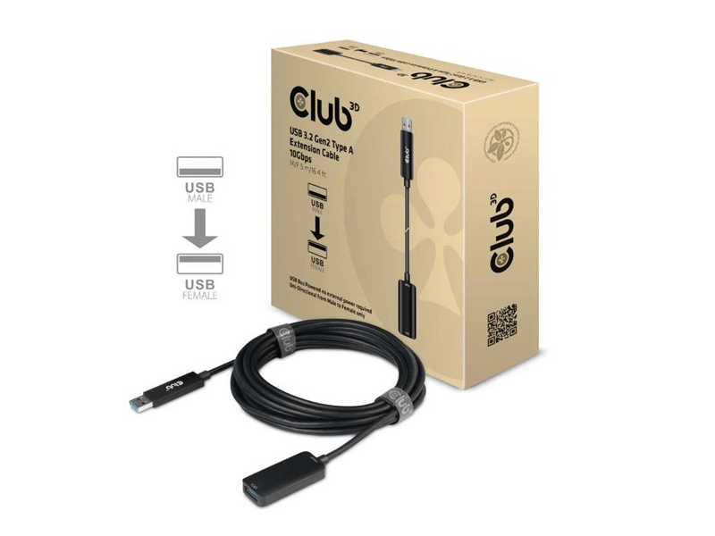 Club 3D CAC1411 USB Type A hosszabbító kábel, 5m