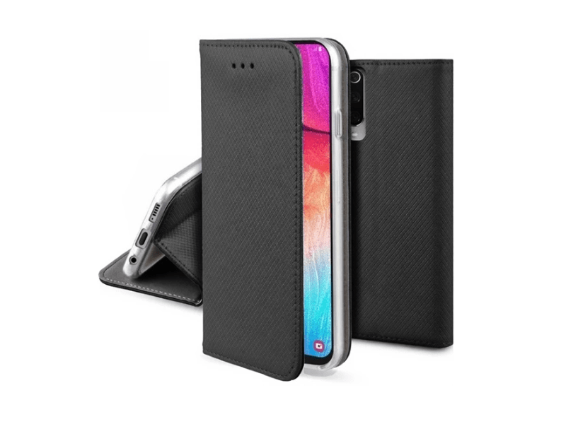 Gigapack Huawei Nova 12 SE Bőr hatású flip tok, fekete (GP-158328)