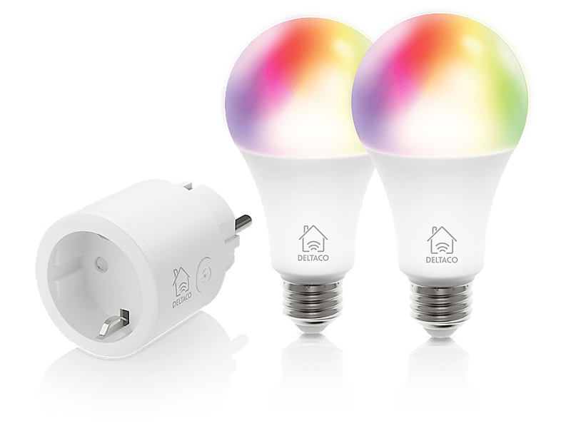 Deltaco SH-KIT01 Starter-Kit 1x pametna utičnica + 2x E27 RGB žarulja