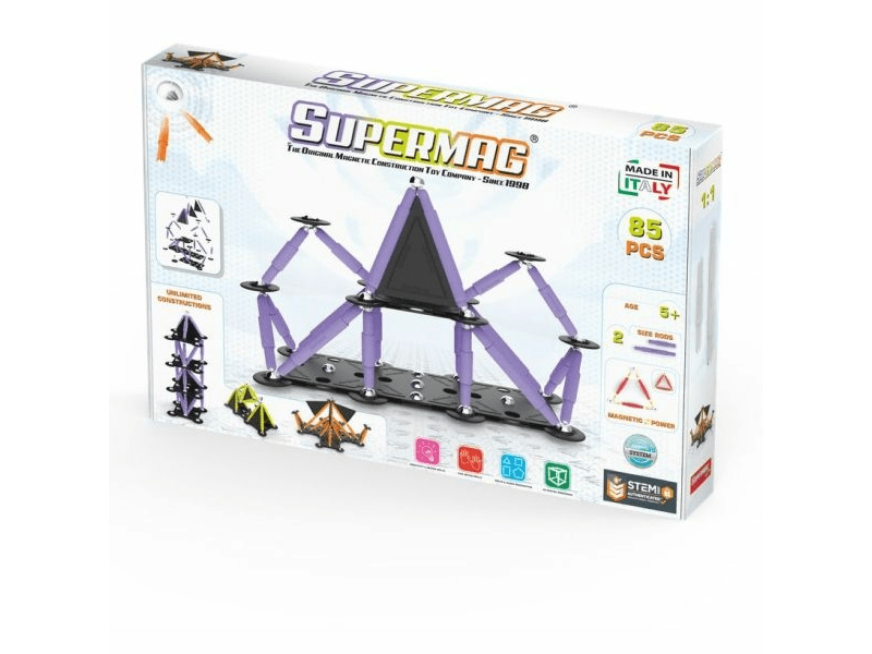 Supermag Projects Techicolor 85 db-os mágneses építőjáték (SMG 0659)