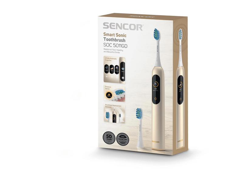 Sencor SOC 5011GD Inteligentna sonična četkica za zube, zlatna