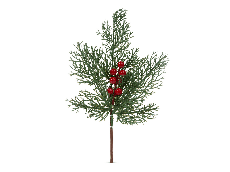 Family 58531 Karácsonyi dekoráció - fenyőág piros bogyóval