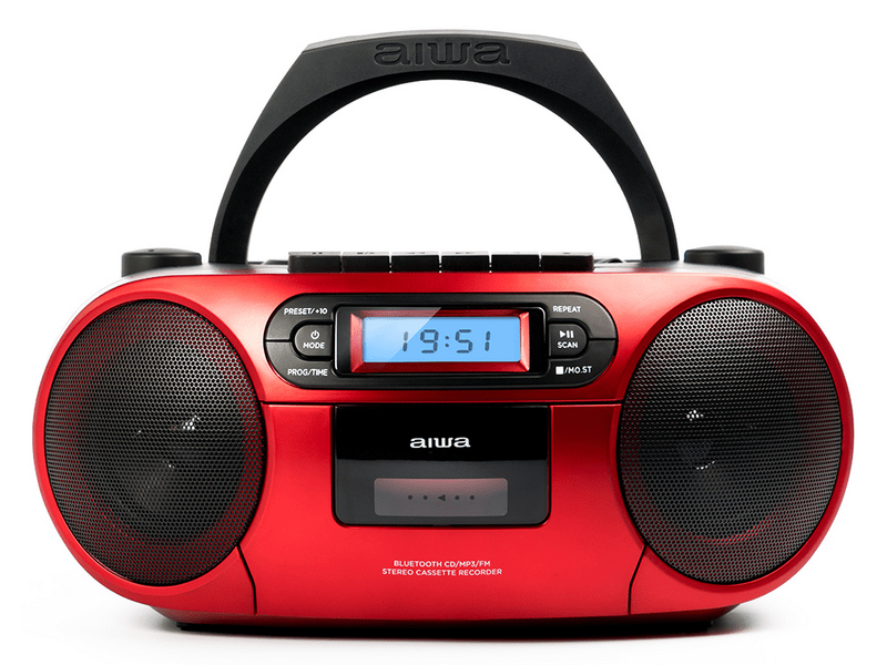 Aiwa RC-250RD hordozható retro boombox, piros