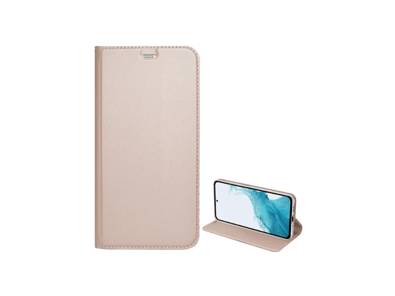 Gigapack Samsung Galaxy A55 Bőr hatású flip tok, rozéarany (GP-155714)