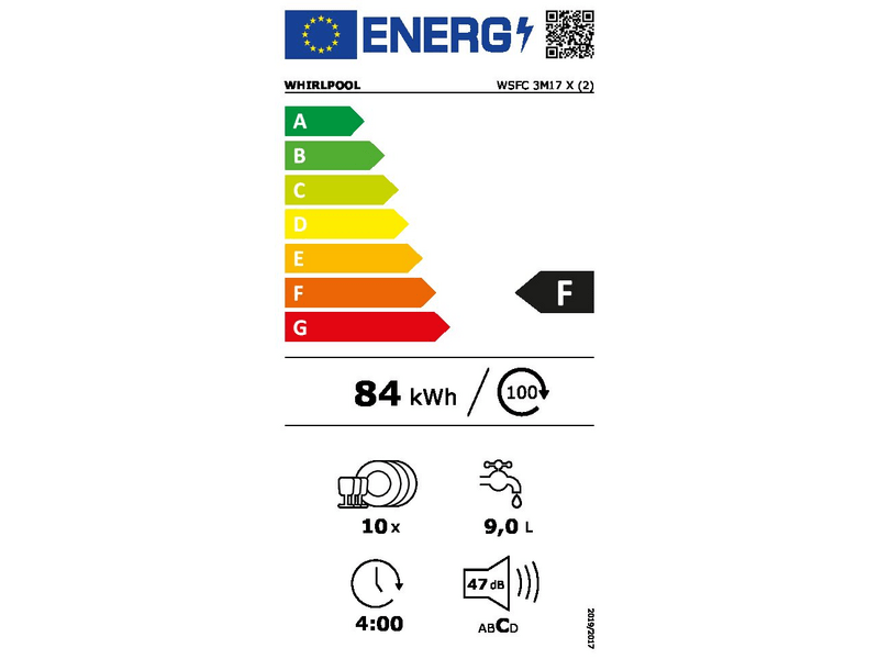 WHIRLPOOL WSFC 3M17 X Mosogatógép