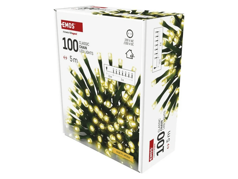 Emos LED fényfüzér, melegfehér, 5m (D4GW02)