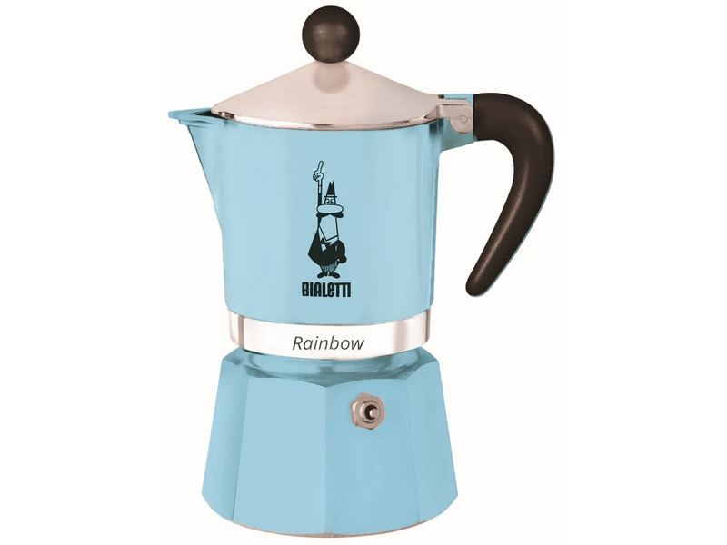 Bialetti Rainbow kotyogós kávéfőző, 1 adag, világoskék (5041)