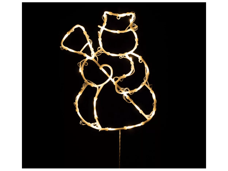 Home KID507BWW hóember ablakdísz, melegfehér