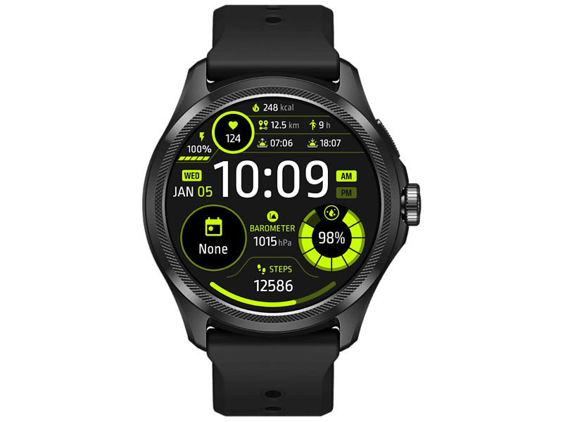 Mobvoi TicWatch Pro 5 Obsidian Okosóra, Fekete