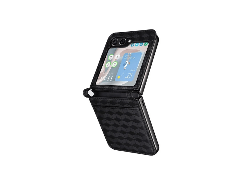 Gigapack Samsung Galaxy Z Flip6 5G (SM-F741) Bőr hatású tok,fekete (GP-159361)