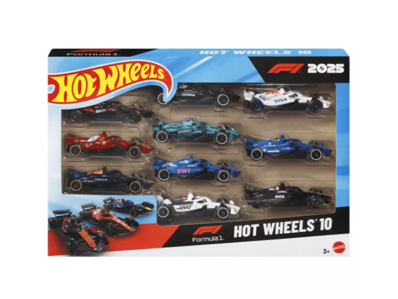 Hot Wheels F1 kisautók - 10 db-os szett (JMM24)