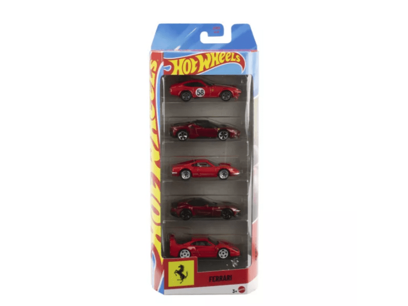 Hot Wheels kisautók: Ferrari 5 Darabos Szett (JLN12)