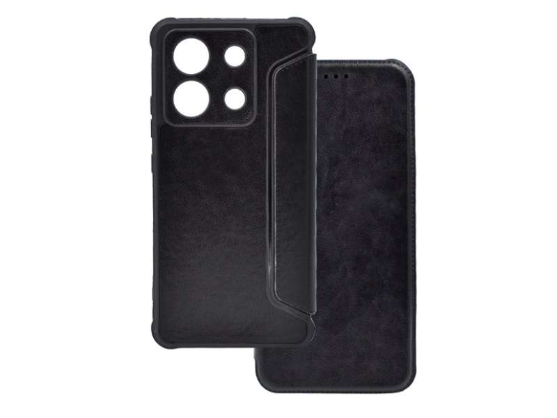Gigapack Poco X6 5G/ Redmi Note 13 Pro 5G bőr hatású flip tok, fekete (GP-159791)