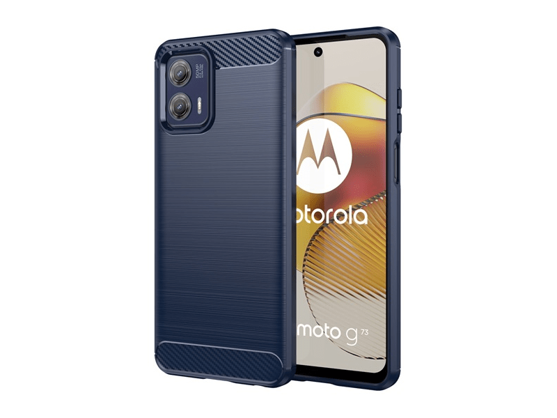 Gigapack Motorola Moto G73 5G Szilikon telefonvédő tok, sötétkék (GP-139469)