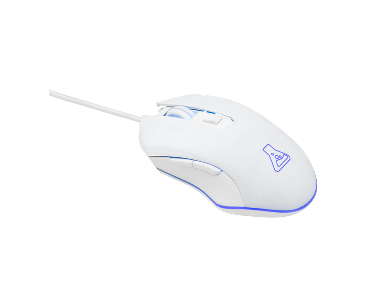 The G-Lab KULT-HELIUM-W Vezetékes Gamer egér, fehér