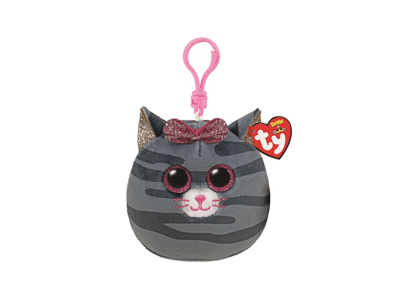 TY Squishy Beanie plišana kopča - siva mačka (TY39565)