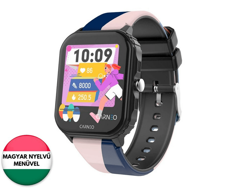 Carneo Tik&Tok HR+ 2. generacije dječjeg pametnog sata, crne boje