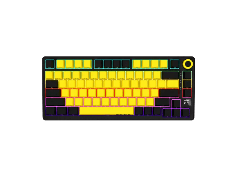 Lorgar KBP7075W Billentyűzet, sárga (LRG-KBP7075W-YL-US)