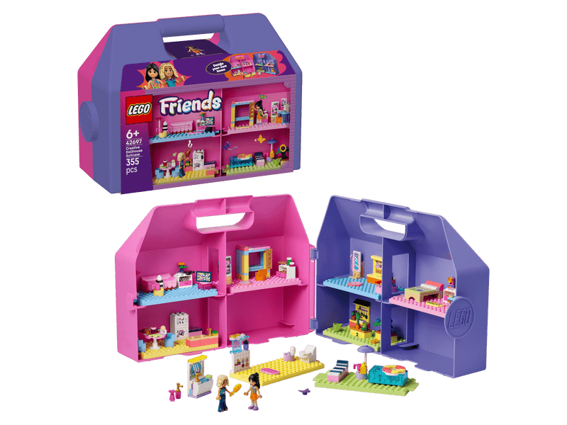 LEGO® Friends Kreatív, bőröndalakú babaház (42697)