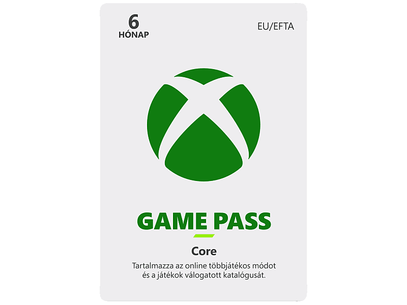 Xbox Game Pass Core - 6 hónap (Elektronikusan letölthető szoftver - ESD)