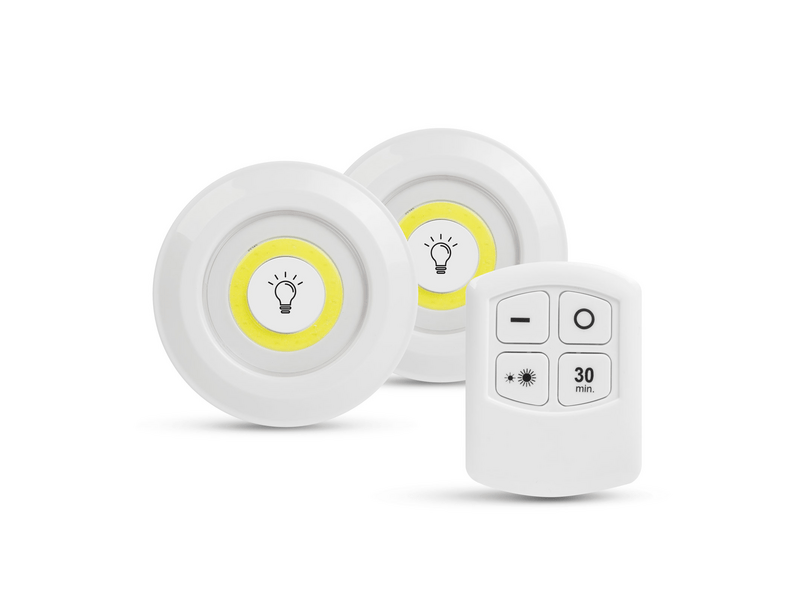 Phenom 20284 Öntapadós fali lámpa szett - távirányítóval - elemes