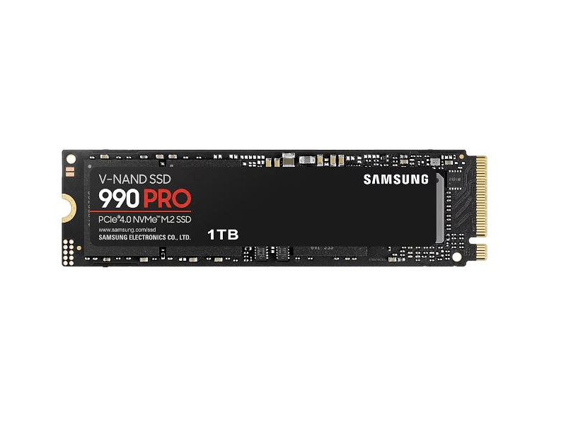 Samsung 990 PRO PCIe 4.0 NVMe M.2 SSD, 1 TB (MZ-V9P1T0BW)