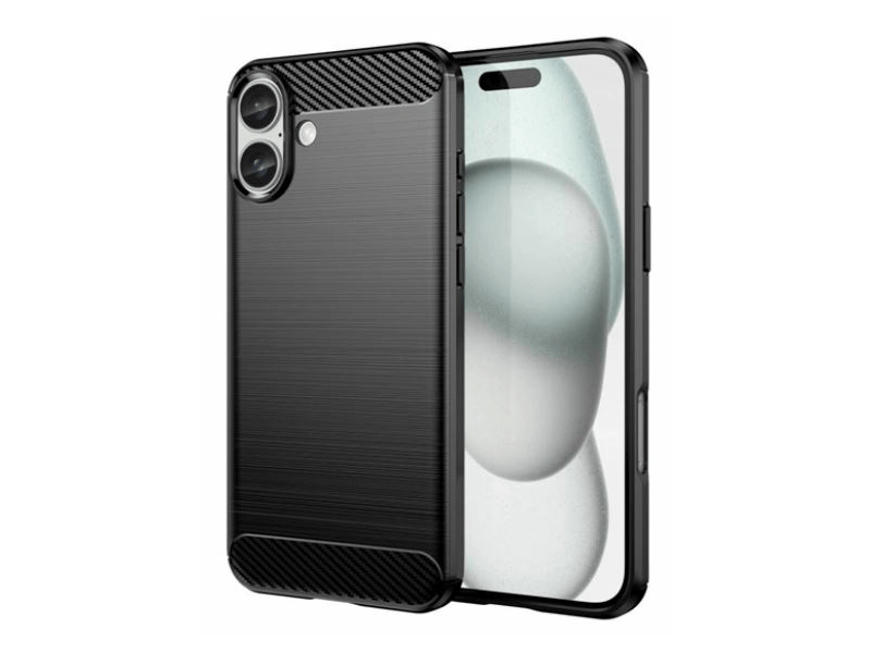 Gigapack iPhone 16 Plus Szilikon telefonvédő tok, fekete (GP-160156)
