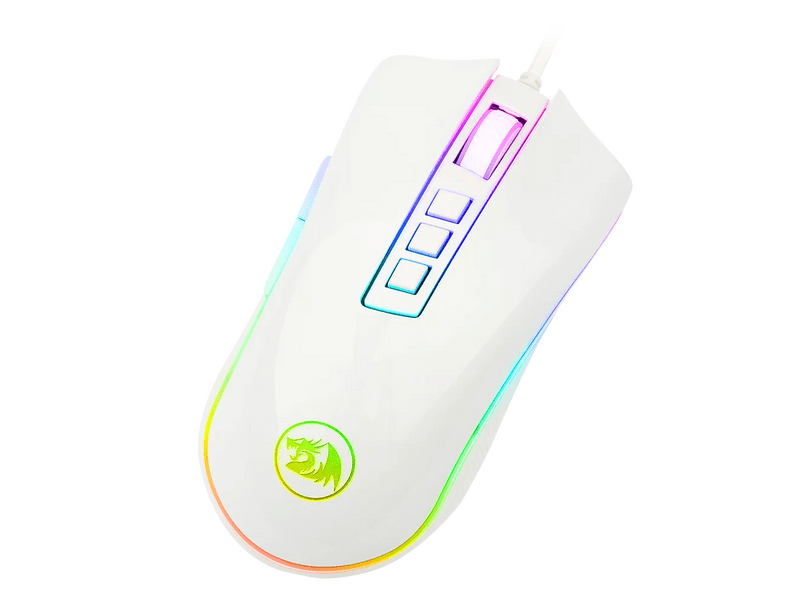 Redragon Cobra RGB Gaming egér, Fehér (M711W)