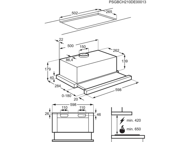 Teleszkópos páraelszívó