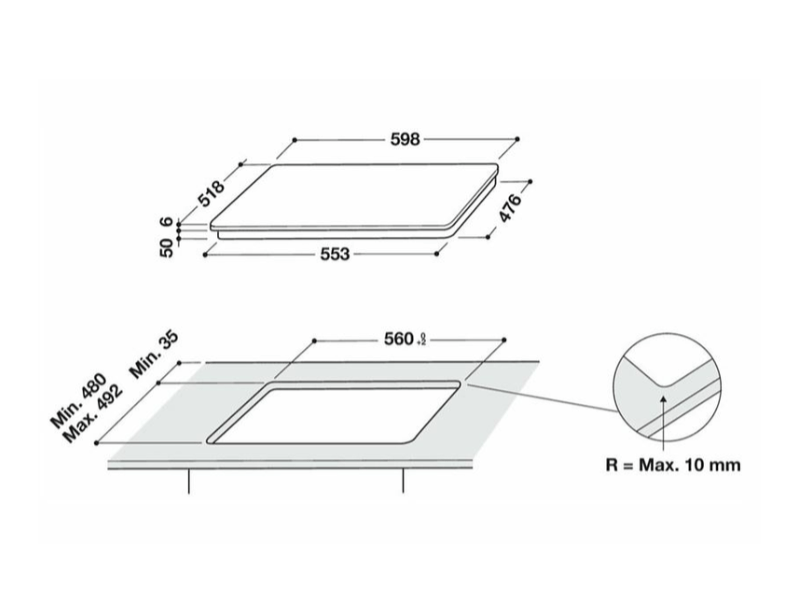 Whirlpool WLS8560AL Beépíthető indukciós főzőlap + Whirlpool AKZM 8480 IX Beépíthető sütő, inox