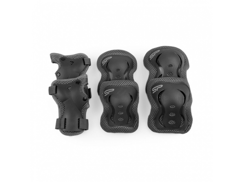 Spokey Shield gyerek védőfelszerelés szett, fekete, M