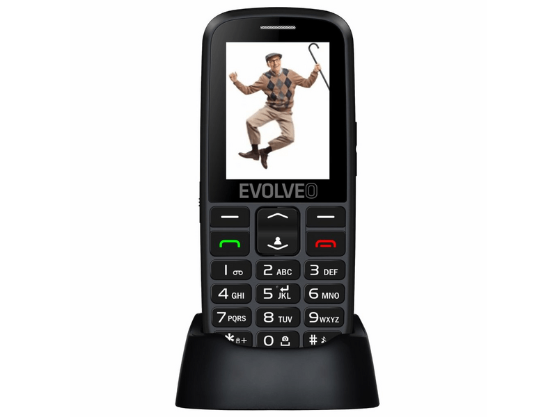 EVOLVEO EASY PHONE EP-550 Kártyafüggetlen mobiltelefon, fekete