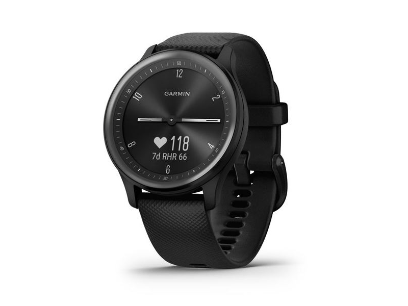 Garmin Vivomove Sport Okosóra, Szürke, Fekete színű szilikon szíj (010-02566-00)