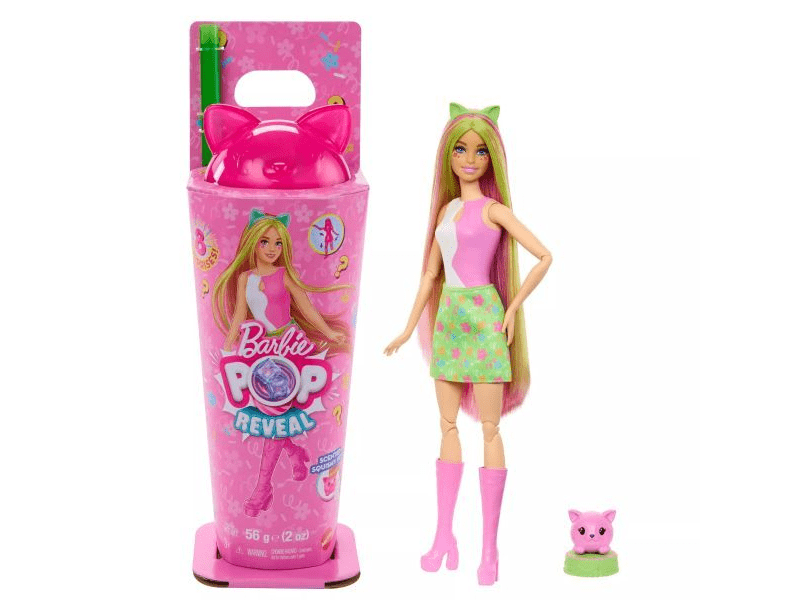 Barbie: Slime Reveal Állati buli - Cica (JCN88)