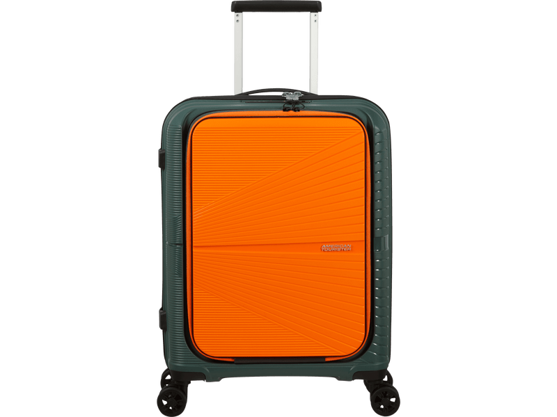 American Tourister Airconic Spinner 55 cm bőrönd, zöld/narancssárga (134657-A293)