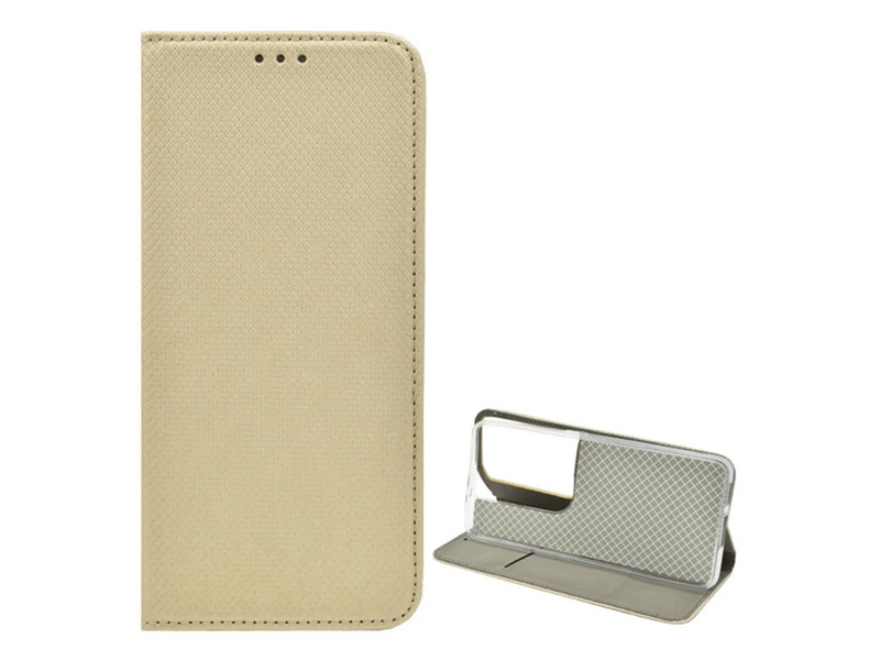 Gigapack Oppo Reno 8 Pro Bőr hatású flip tok, arany (GP-139180)