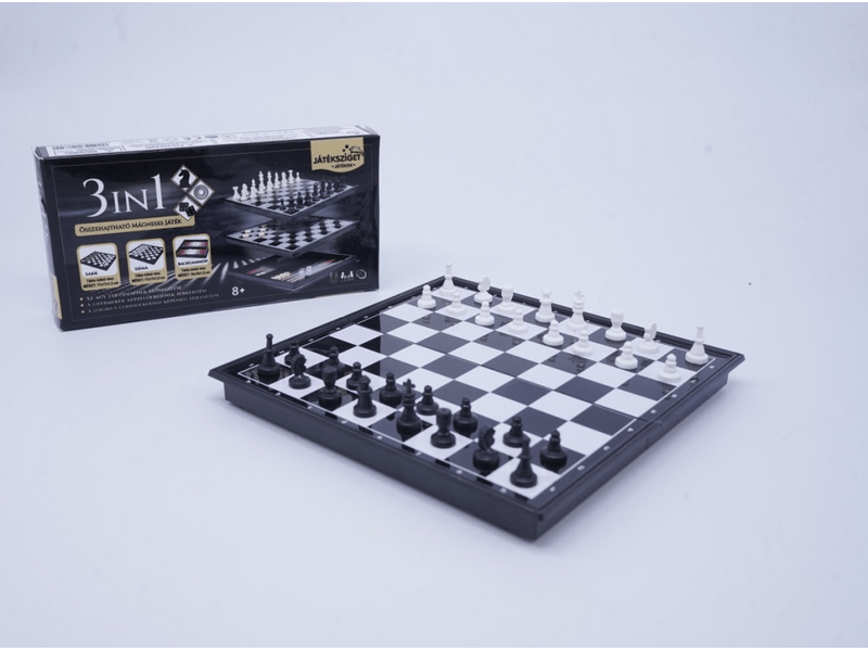 Mágneses 3 az 1-ben sakk, dáma és backgammon szett (312834)