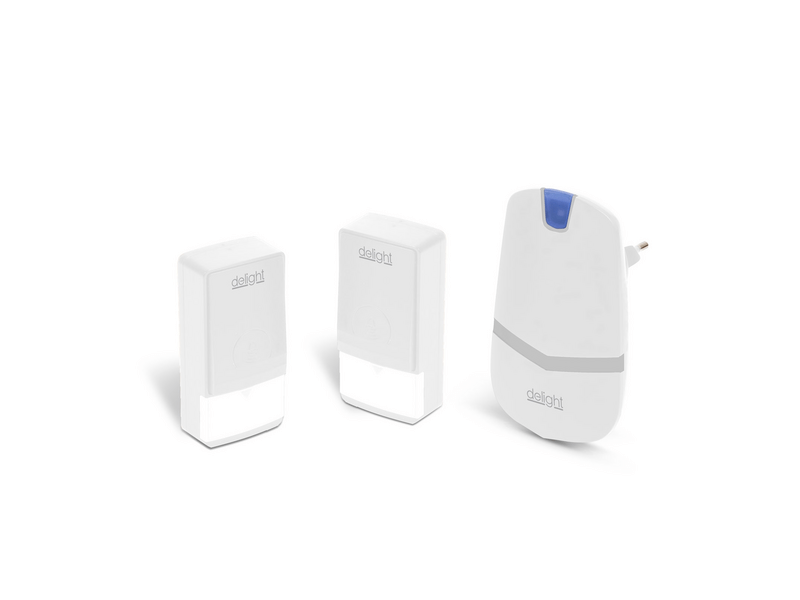 Delight 55343WH-2 Digitális vezeték nélküli csengő, Fehér