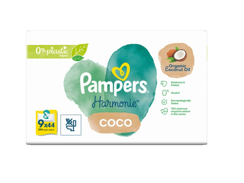 Pampers Harmonie Coco Nedves Törlőkendő, 396 db