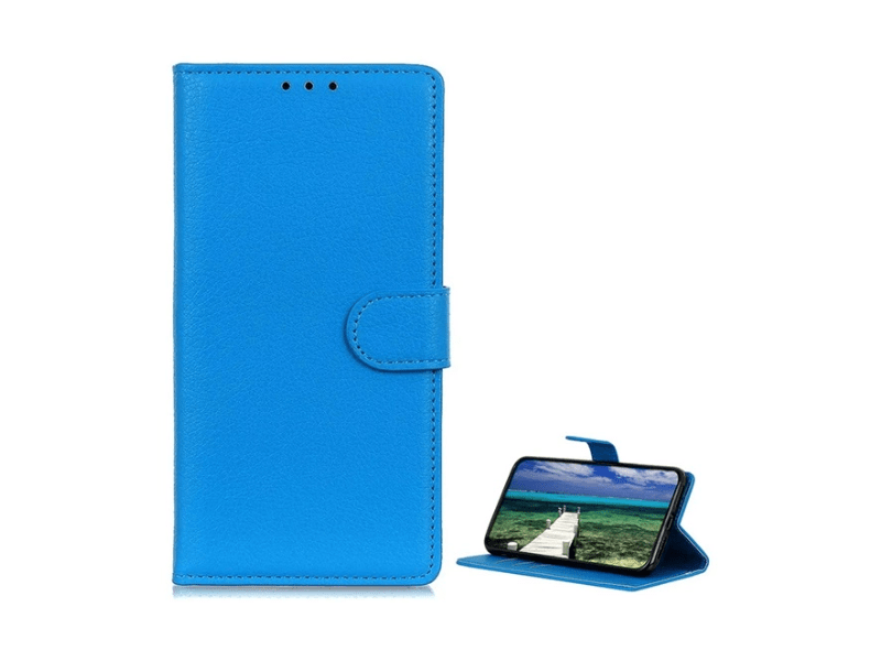 Gigapack iPhone 16 Pro Bőr hatású álló tok, világoskék (GP-160228)